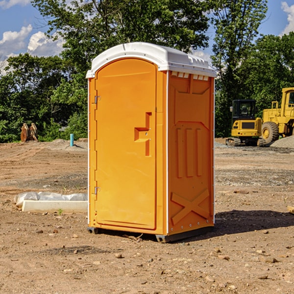 how often are the portable toilets cleaned and serviced during a rental period in Wren